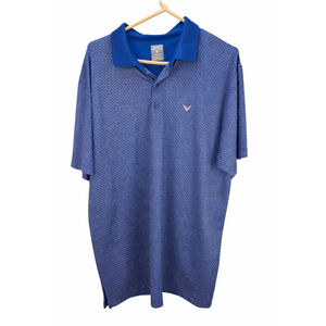 Callaway Men's Golf Polo Opti-Dri Size Large Blue Pre-Owned